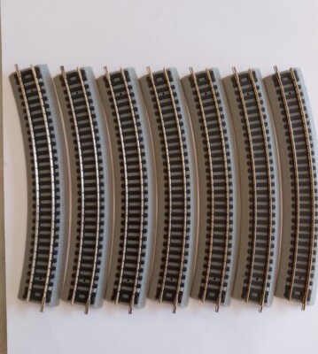 MEHANO T2 7x BINARI CURVI PER PLASTICO FERROVIARIO-TRENI MAI USATI