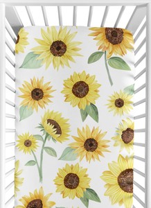 sunflower baby crib sheets