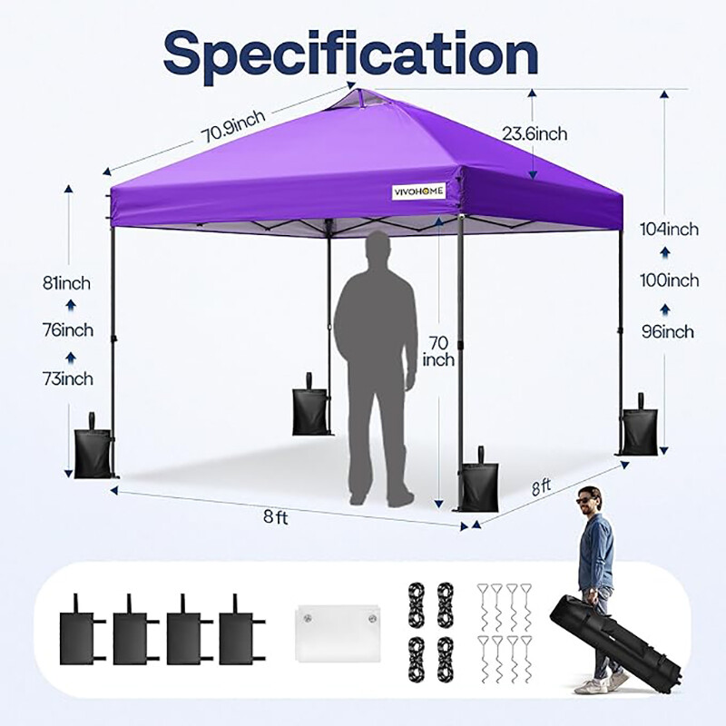 Party Tent Gazebo One Push Setup Wheel Carrybag