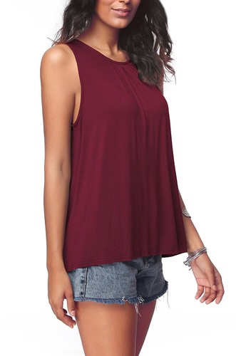 Para mujeres Chaleco Sin Mangas Liso Prendas para el torso Informales Camisas Sueltas Blusa Camiseta Nuevo - Imagen 17 de 44