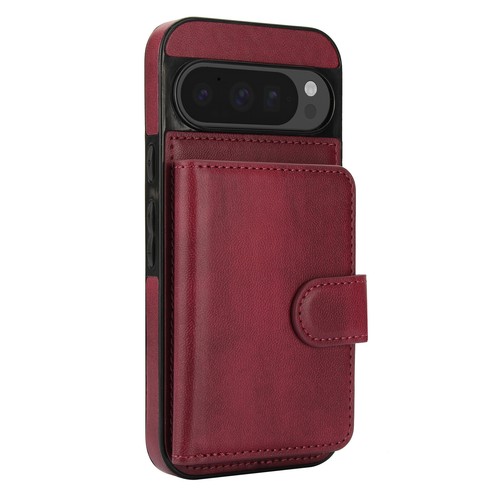 Leather Mag Safe Case For Google Pixel 9A 9 Pro XL 8Pro w/Detachable Card Wallet - Picture 2 of 16