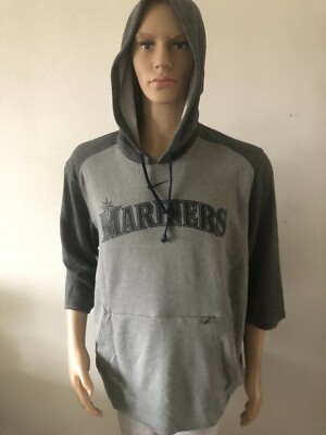  MLB Nike Herren Seattle Mariners Hoodie Grau Gr. L CJ2054