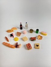 Miniature Food  Drinks 19 Pieces In All Cola Water Bottle Bread Cake Etc...