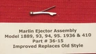 Marlin 1889, 93, 94, 95, 97, 1936 & 410 Ejector Assembly Centerfire Part # 36-15