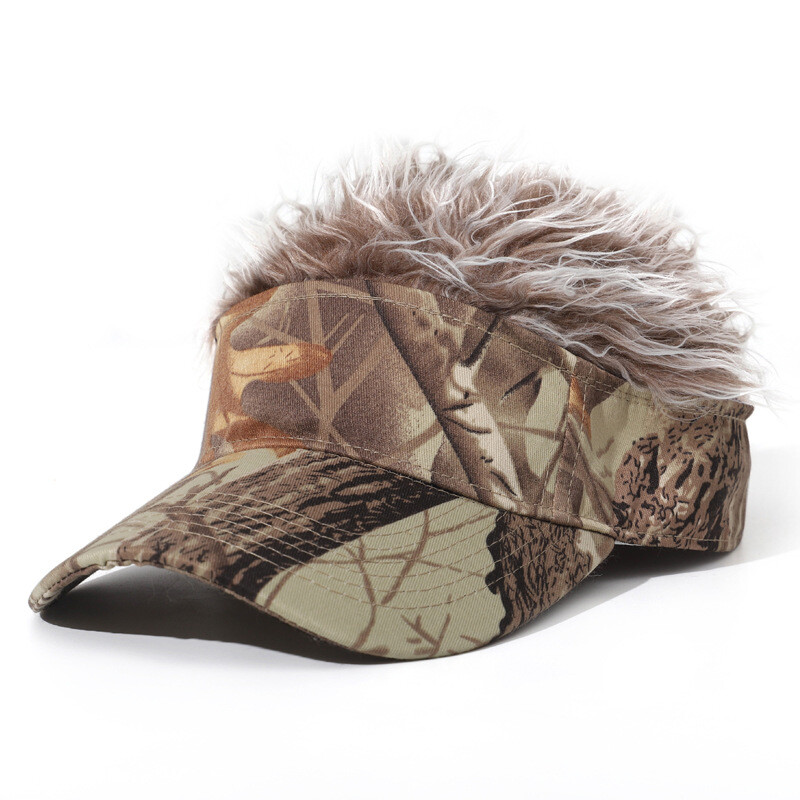 Wig Golf Baseball Cap with Fake Hair Cap Sun Visor Whimsy Fun Toupee