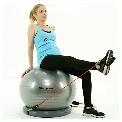 stability ball base with resistance bands