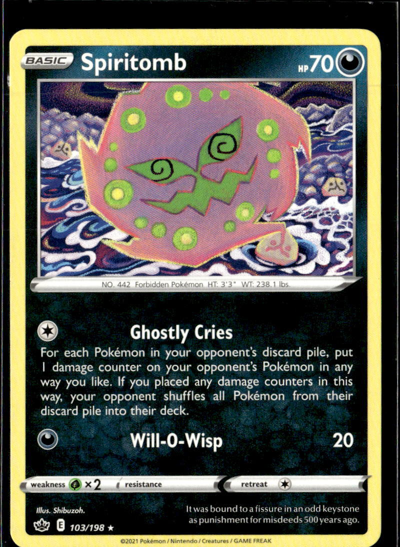 Pokemon Spiritomb 103/198 Chilling Reign Non Holo Rare 5 Card Lot