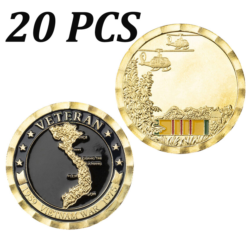 20PCS Challenge Coin 1959-1975 Vietnam War Veteran Commemorative Collectible