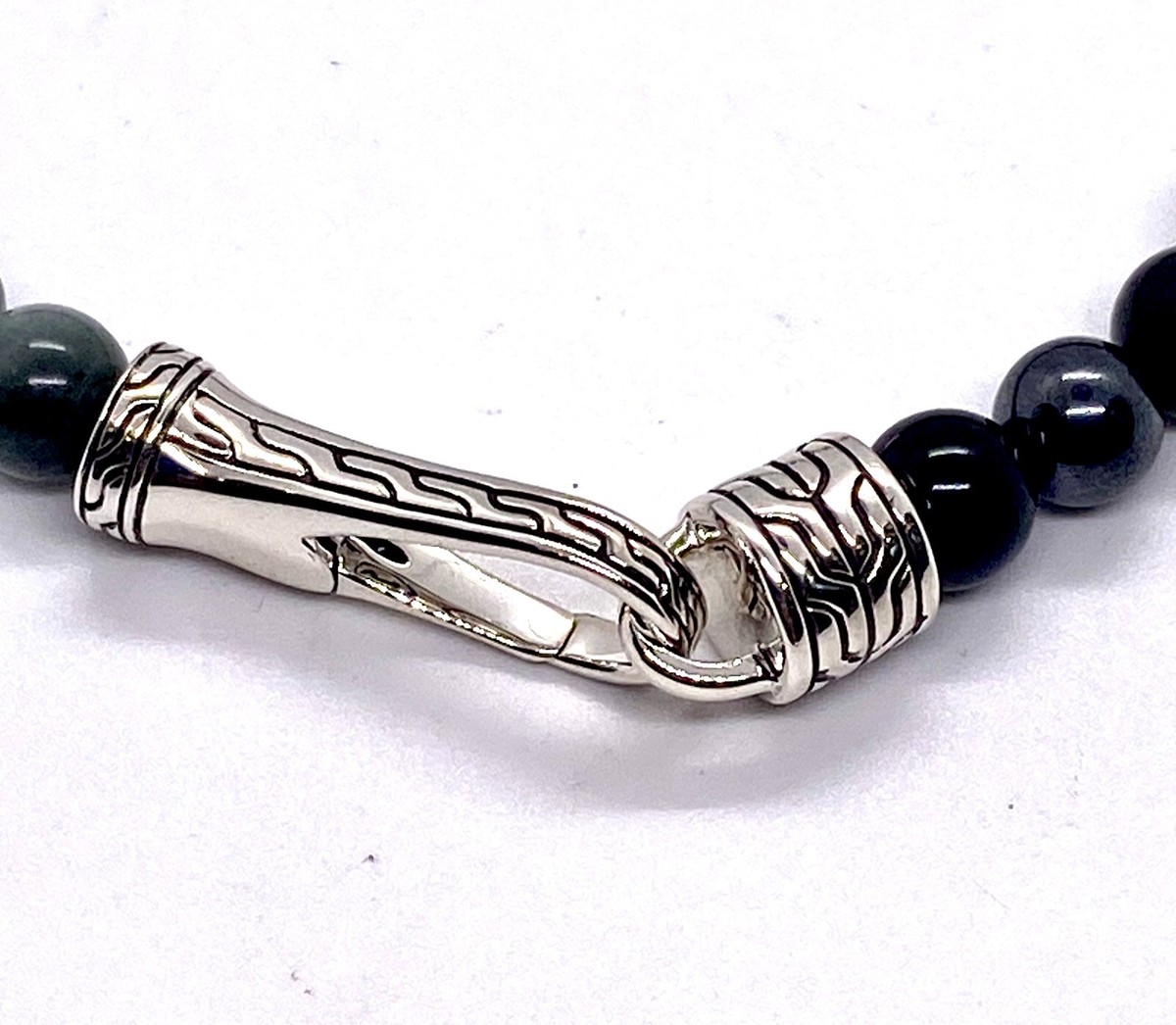 JOHN HARDY Classic Chain Beaded Onyx Eagle Eye Hematite JOHN HARDY Classic Chain Beaded Onyx Eagle Eye Hematite