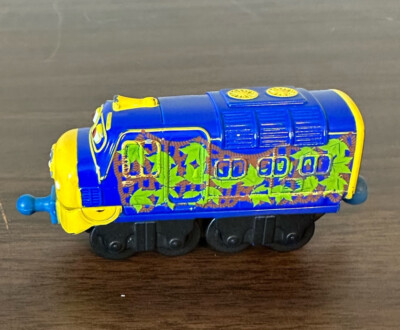 Chuggington Brewster Train Engine Die cast Blue Yellow 2010 Learning Curve Vines