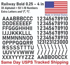 3X Alphabet & 0-10 Vinyl Decal Numbers - Mailbox, Wall, Address, Locker Stickers