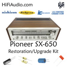 Pioneer SX-650 condensador reconstrucción restauración recapitulación actualización kit filtro