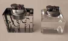 Mid Century Modern MCM Acrylic Lucite Table -2- Lighters Unique, Rare & Stunning