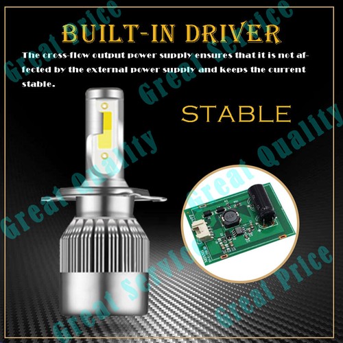 2X H4 LED Headlight 110W Dual Color Fog Light Bulb White&Yellow 3000K&6000K Lamp - Picture 6 of 12
