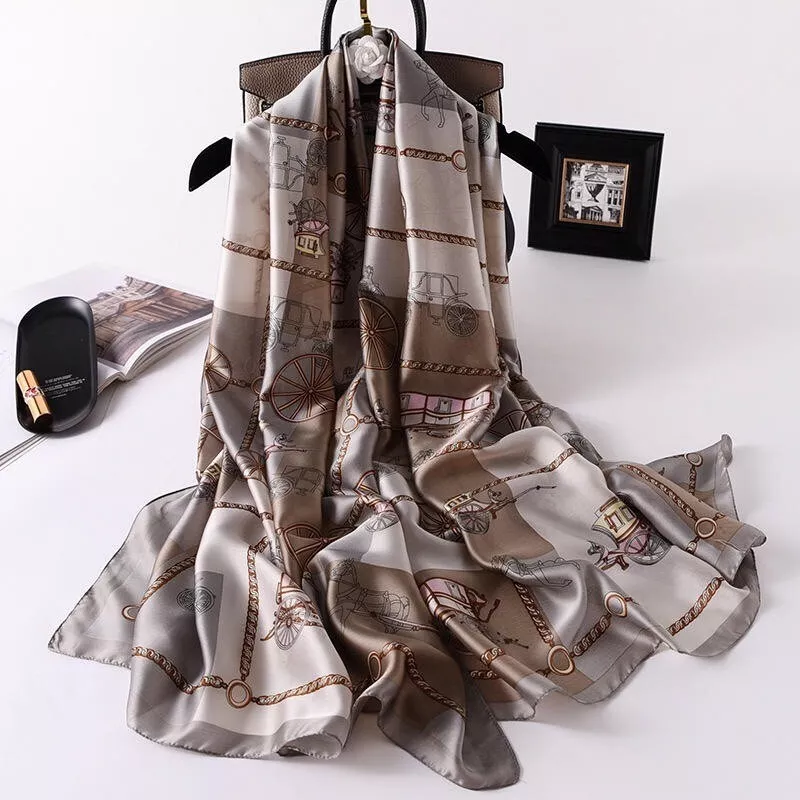 Polyester silk scarf deals