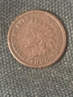 1885 Indian Head Cent Almost Uncirculated AU? Coin, Corrosion See Pictures,