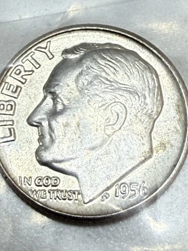 1956 D Roosevelt Dime 90% Silver US Coin UNCIRCULATED #15