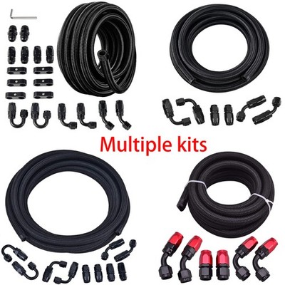 6AN-8AN-10AN-12AN CPE Fuel Line Nylon & Stainless Steel Braided Fuel Hose