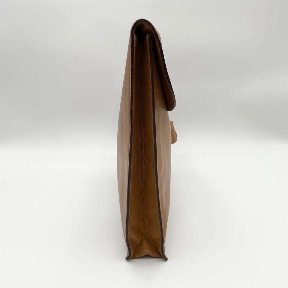 Auténtico maletín de negocios Hermes Kirius Cushvel W37xH28xD4,5 cm accesorio de cuero Foto 3 de 4