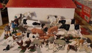 Toy farm with buildings Brittains animals tractors & trailers plus accessories