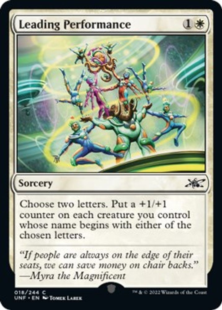 2022 Magic: The Gathering: Unfinity - Leading Performance (#18, C, Near Mint)