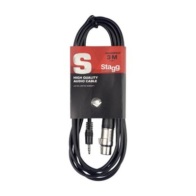 Stagg 18287 Audiokabel (1 m, mini Stereostecker, 3,5 mm-XLR Buchse) schwarz