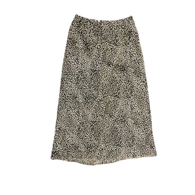 Vintage Allison Taylor 100% silk long flowy skirt animal leopard print medium - Image 1 of 4