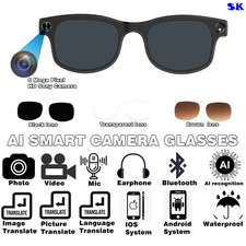 AI smart glasses with display and camera and Image and video and glasses case