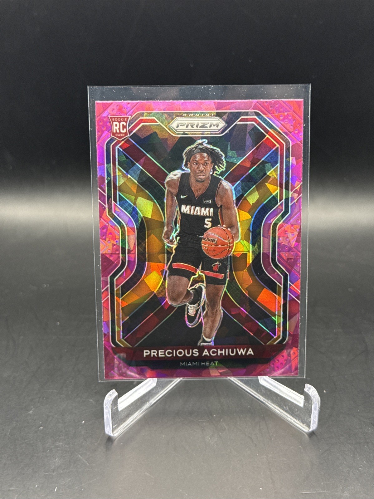 Precious Achiuwa Pink Ice Rookie 2020-21 Panini Prizm Basketball #294 NBA Heat
