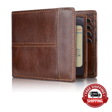 Cartera De Cuero Para Hombre Billetera Carteras Corta Cartera De Moda Clasico US