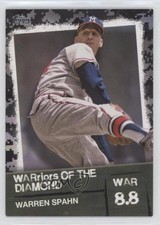 2020 Topps Warriors of the Diamond Black 35/299 Warren Spahn #WOD-18 HOF md3