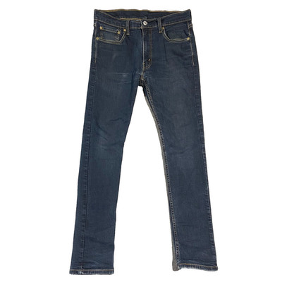Levis 519 Extreme Skinny Dark Wash Blue Jeans Men's Size 33 x 32 Leather Back
