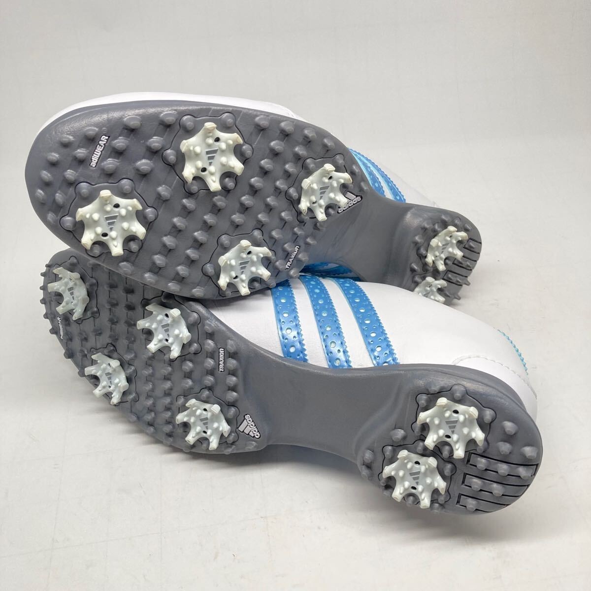 Adidas Golf Driver Val S 24cm US 7.5 Used White Blue Excellent Condition