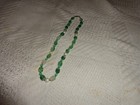 turquoise colored plastic and faux pearl necklace. unbranded. 22 inches long — photo 1
