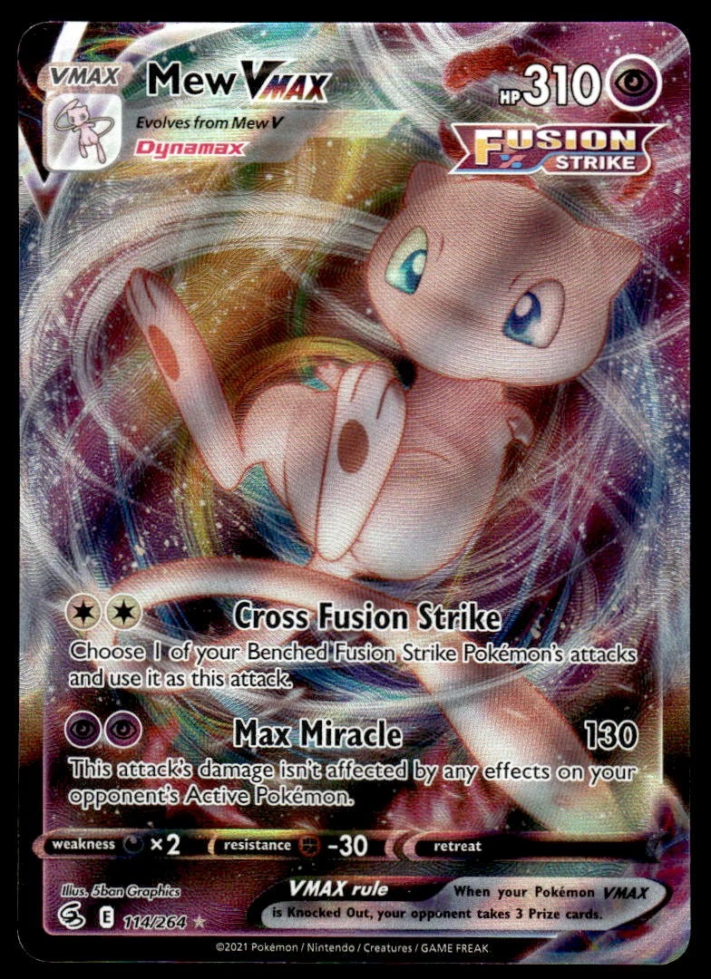 Mew VMAX 118/100 S8: Fusion Arts for sale | eBay