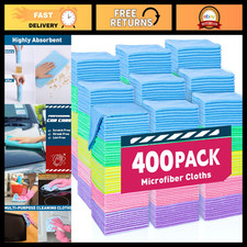 400 Pack Microfiber Cleaning Towels - Ultra Absorbent, Lint-Free Cloths for Home