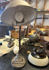 Vintage Art Deco Adjustable Gooseneck Desk Lamp Brown Metallic Finish Metal — photo 1