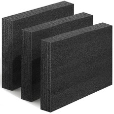 3 PCS Black Polyethylene Foam Sheet 12x10x2.125 Inch High Density Hard Board