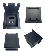 PROCRAFT FPML-1DEC2X-BK Recessed Stage Pocket / Floor Box 1 decora hole + 2 "D"