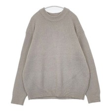 green label relaxing UNITED ARROWS Waffle Mock Neck Sweater knit gray 6-0102T∞