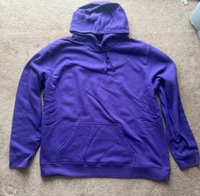 Purple Pullover Hoodie Mens 4XL Heavyweight Sweatshirt Kangaroo Pocket