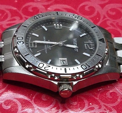 Wrangler Hero 38mm Silver Tone Date Analog Night Light 6322MB 93500 Quartz Watch - Picture 7 of 24
