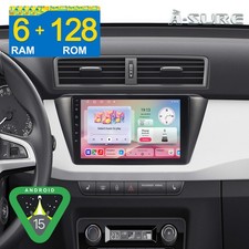 6+128GB Android 15 Autoradio Carplay GPS Navi für Skoda Fabia 3 III 2014-2020