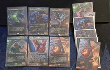 Magic The Gathering Spider-man Scene Box - FULL Card Set FOIL / ART