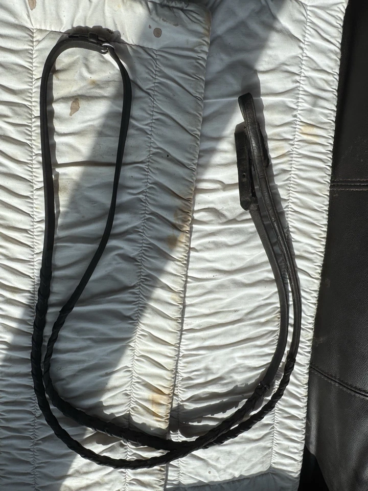"2 pares de riendas con cordones CWD 56"" y 1 par Ovation las 3 elevadas puntada elegante" Foto 3 de 3