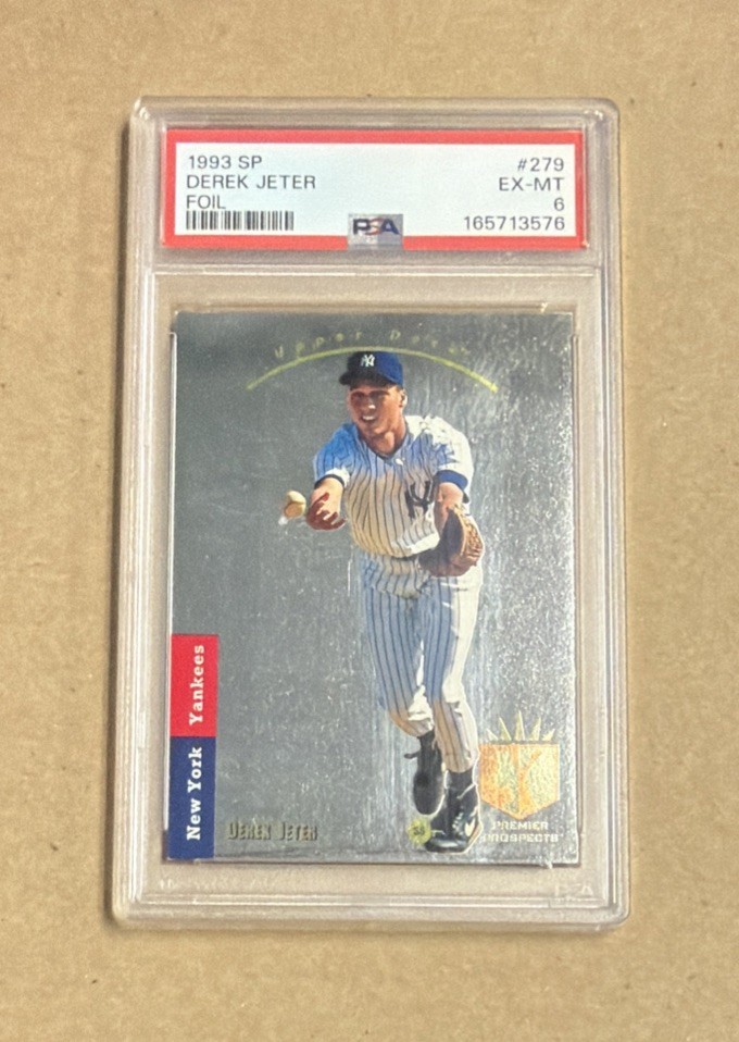 1993 UD SP Baseball Derek Jeter New York Yankees Foil Rookie Card #279 PSA 6