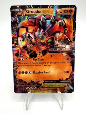 Pokemon Karte Groudon EX 85/160 Holo EX Rare Primal Clash Englisch Excellent