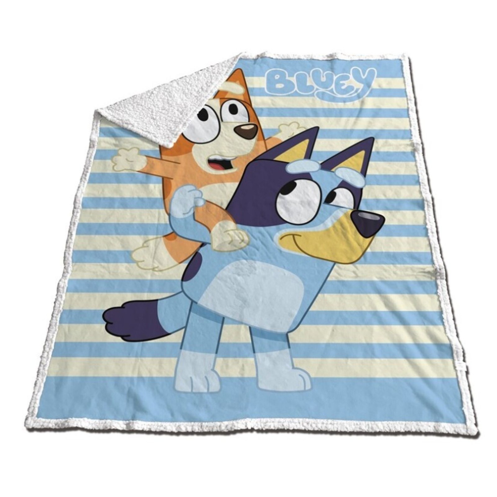 Голубая флисовая накидка Sherpa 120x150 см Kuschelige Kinderzimmerdecke im Bluey-Дизайн 10490₽