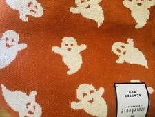 New Storehouse Seasonal Orange GHOST Scatter Rug Runner Decor Halloween 27” X 44