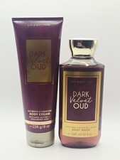 BATH AND BODY WORKS DARK VELVET OUD BODY CREAM 8 FL OZ BODY WASH 10 FL OZ